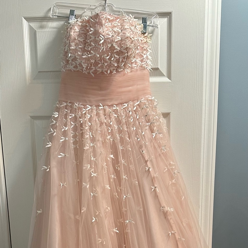 Prom Dress Size 10 Peach Tony Bowls